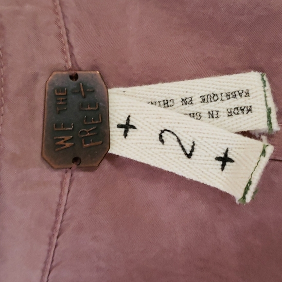 We The Free 100% Silk Short Sleeve Jacket Size 2 - Picture 9 of 12